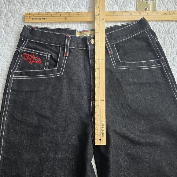 Exco Boys Vintage Y2K Embroidered Bulldog Jeans - Picture 12 of 16